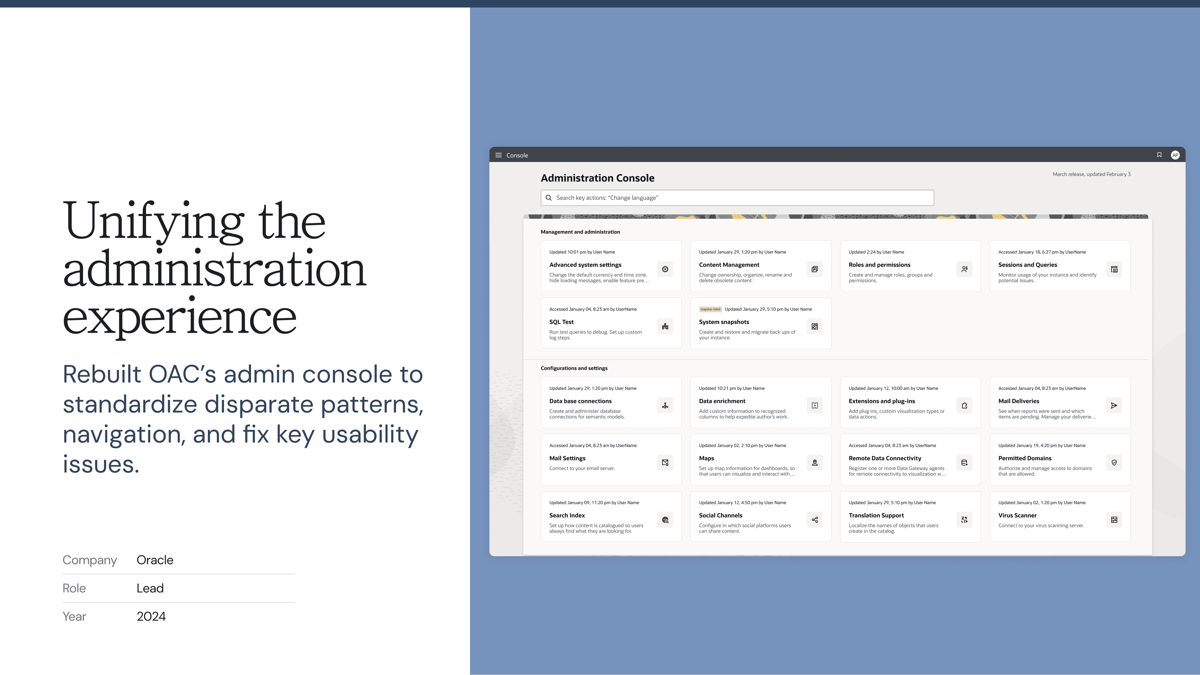 Unifying the Administration Experience